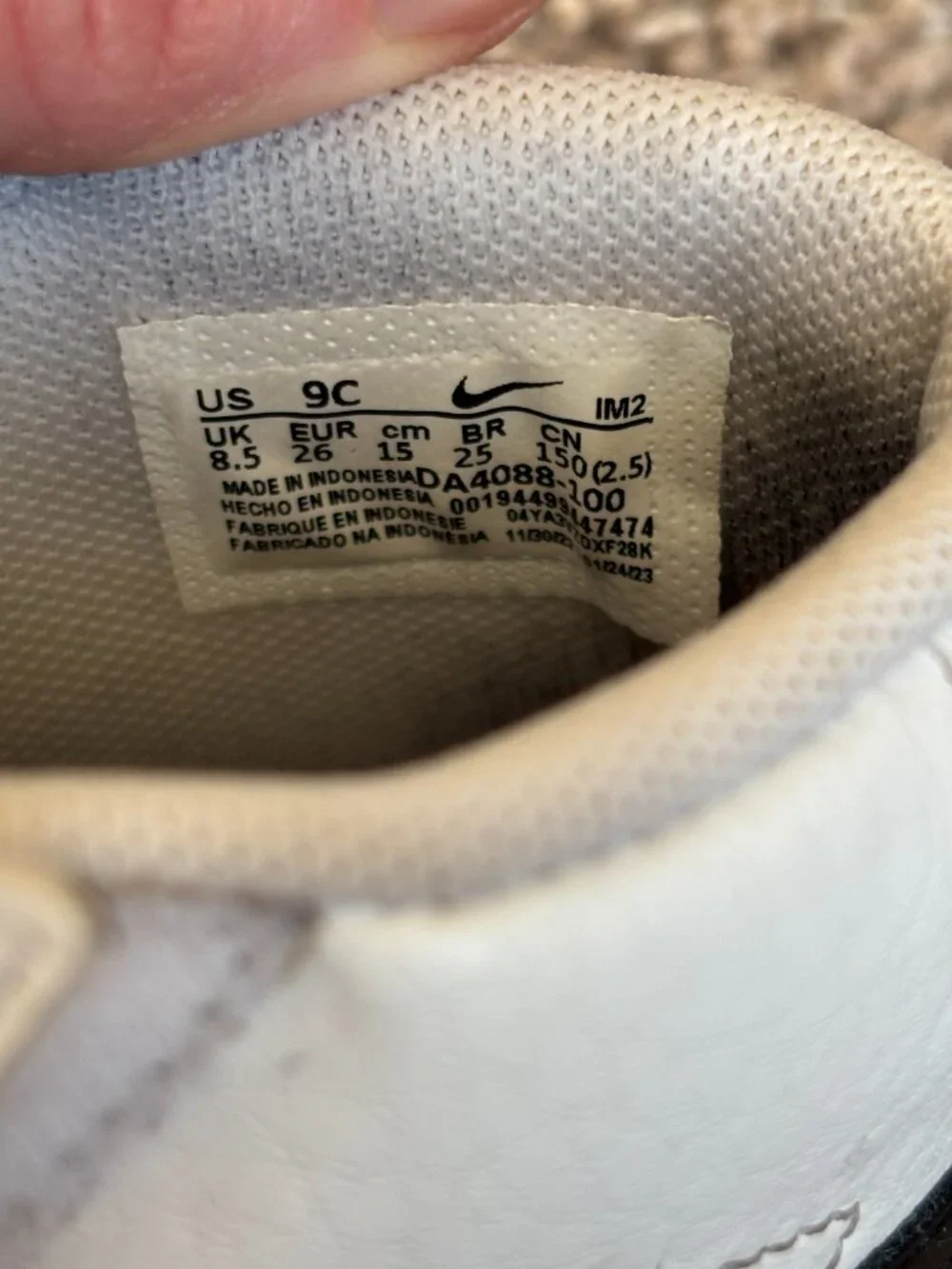 Nike Toddler Sz 9c Blazer Mid '77 White Black Child Baby Sneakers 9 C Hook&Loop - Picture 6 of 6